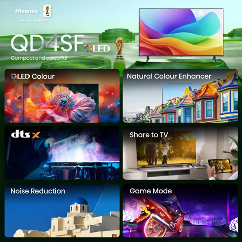 Téléviseur intelligent Fire TV Hi-QLED HD 1080p QD4 de 40 po de Hisense (40QD4SF) - 2026