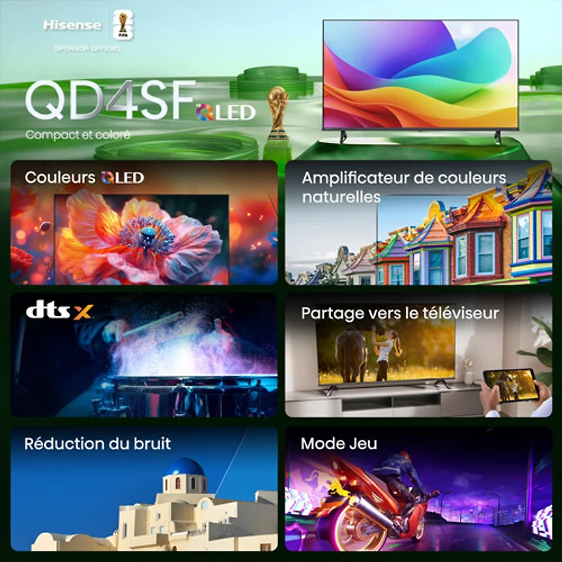 Téléviseur intelligent Fire TV Hi-QLED HD 1080p QD4 de 40 po de Hisense (40QD4SF) - 2026