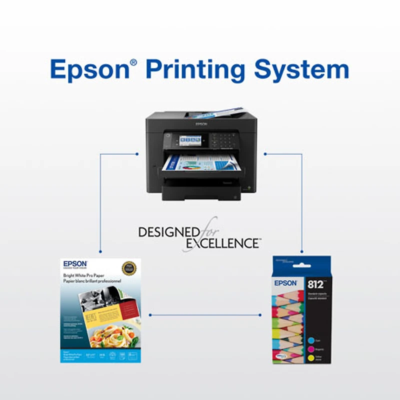 Cartouche d'encre noire DURABrite Ultra T812 XL et couleur T812 d'Epson (T812XL-BCS) - Paquet de 4