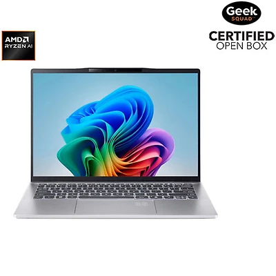 Open Box - Acer Swift 14 AI 14" Touchscreen Laptop - Pure Silver (AMD Ryzen AI 9 365/32GB RAM/1TB SSD/Win 11)