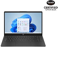 Boîte ouverte - Portable de 14 po de HP - Noir de jais (Athlon Silver 7120U d'AMD/RAM 8 Go/SSD 256 Go/Windows 11 Famille)