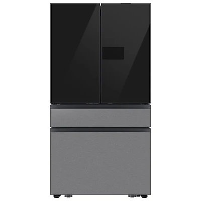 Boîte ouverte - Réfrigérateur à profondeur de comptoir 28,6 pi³ 36 po de Samsung avec écran AI Home 9 po (RF90F29BECRAA) - Acier inoxydable - Endommagé
