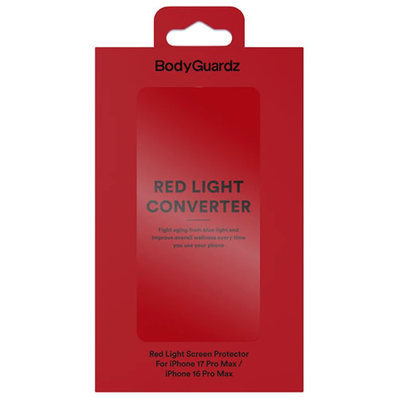 BodyGuardz Red Light Converter Screen Protector for iPhone 17/16 Pro Max