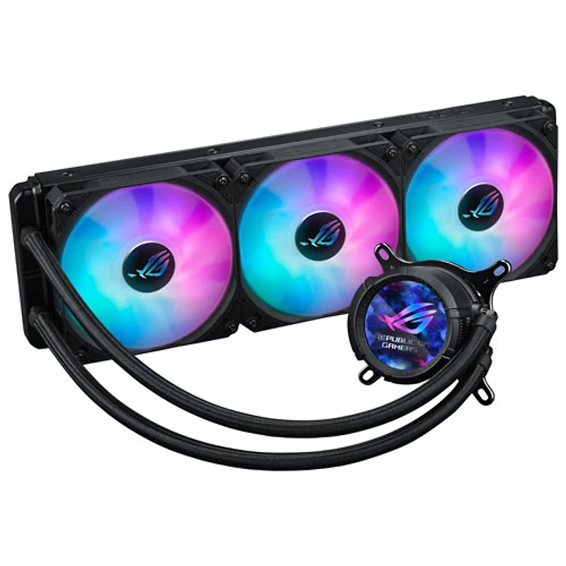 Ventilateur de refroidissement pour processeur ASUS ROG STRIX LC III 360 ARGB LCD de 360 mm - Noir