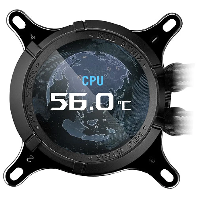Ventilateur de refroidissement pour processeur ASUS ROG STRIX LC III 360 ARGB LCD de 360 mm - Noir
