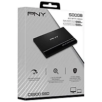 Disque SSD interne SATA de 500 Go CS900 de PNY (SSD7CS900-500-RB) - Noir
