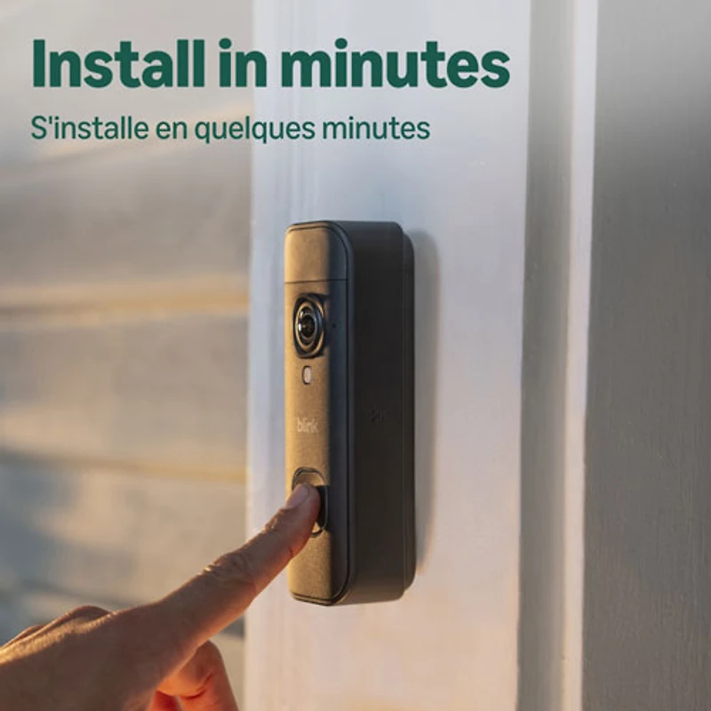 Blink 2K+ Wire-Free Wi-Fi Video Doorbell - Black