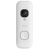 Sonnette vidéo Wi-Fi sans fil 2K+ de Blink - Blanc
