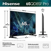 Hisense 65" QD8SF-Pro Series 4K UHD HDR Mini-LED QLED Fire TV Smart TV (65QD8SF Pro) - 2026