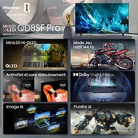 Hisense 65" QD8SF-Pro Series 4K UHD HDR Mini-LED QLED Fire TV Smart TV (65QD8SF Pro) - 2026