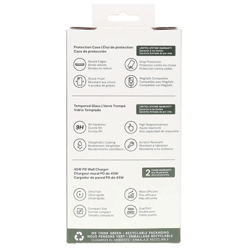 Ensemble d'accessoires de démarrage 3-en-1 de TUFF8 pour Galaxy S26 - Transparent