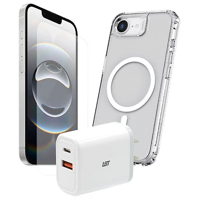 Ensemble d'accessoires de démarrage 3-en-1 de TUFF8 pour iPhone 17e - Transparent