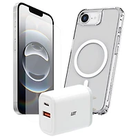 Ensemble d'accessoires de démarrage 3-en-1 de TUFF8 pour iPhone 17e - Transparent