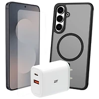 TUFF8 3-in-1 Accessory Starter Bundle for Galaxy S25 FE - Smoke Black