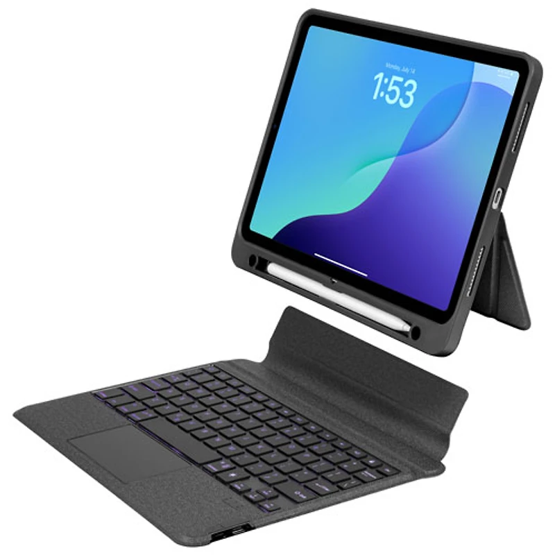 LOGiiX Folio Keyboard Case for iPad 11" (A16), iPad 10.9" (10th Gen), iPad Air 11", iPad Pro 11" - Black
