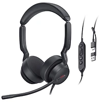 Yealink UH44 AI Noise Cancellation Wired Headset with Microphone - Black