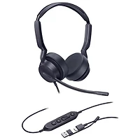 Yealink UH42 Noise Cancellation Wired Headset with Microphone - Black