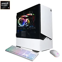 Ordinateur de jeu Gamer Supreme de CyberPowerPC - Blanc (Ryzen 7 8700F d'AMD/Mémoire vive 32 Go/SSD 2 To/RTX 9060 XT/Win11) - Anglais