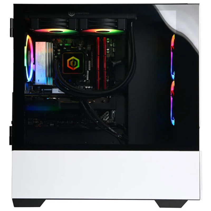 Ordinateur de jeu Gamer Supreme de CyberPowerPC - Blanc (Ryzen 7 8700F d'AMD/Mémoire vive 32 Go/SSD 2 To/RTX 9060 XT/Win11) - Anglais