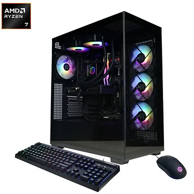 Ordinateur de jeu Gamer Supreme de CyberPowerPC (Ryzen 7 9700X d'AMD/Mémoire vive 32 Go/SSD 2 To/Radeon RX 9070 XT/Windows 11) - Anglais