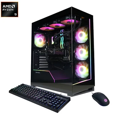 CyberPowerPC Gamer Supreme Gaming PC (AMD Ryzen 9 9900X/32GB RAM/2TB SSD/Radeon RX 9060 XT/Windows 11) - English