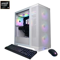 Ordinateur de jeu Gamer Supreme de CyberPowerPC - Blanc (Ryzen 9 9900X3D d'AMD/Mémoire vive 32 Go/SSD 2 To/Radeon RX 9070 XT/Win11) - Anglais