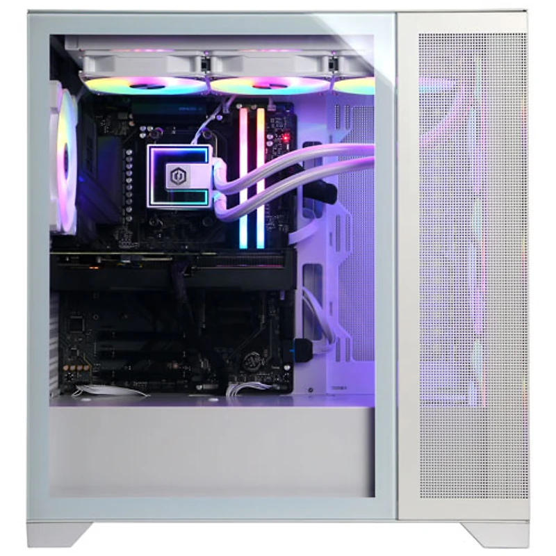 Ordinateur de jeu Gamer Supreme de CyberPowerPC - Blanc (Ryzen 9 9900X3D d'AMD/Mémoire vive 32 Go/SSD 2 To/Radeon RX 9070 XT/Win11) - Anglais