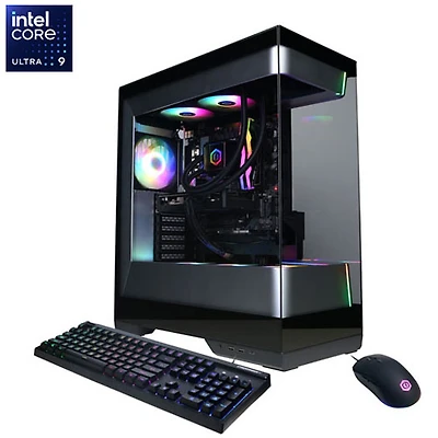 Ordinateur de jeu Gamer Supreme de CyberPowerPC (Core Ultra 9 285 d'Intel/RAM 32 Go/SSD 2 To/Radeon RX 9060 XT/Windows 11) - Anglais