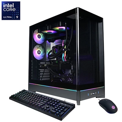 Ordinateur de jeu Gamer Supreme de CyberPowerPC (Core Ultra 9 285 d'Intel/RAM 32 Go/SSD 2 To/Radeon RX 9070 XT/Windows 11) - Anglais