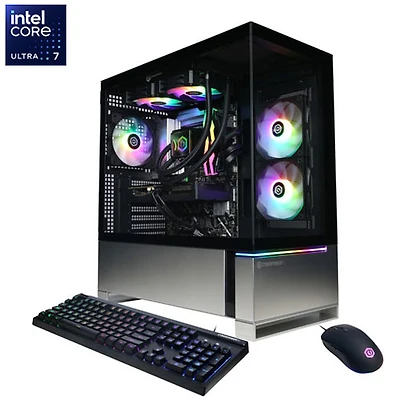 Ordinateur de jeu Gamer Supreme de CyberPowerPC (Core Ultra 7 265KF d'Intel/Mémoire vive 32 Go/SSD 2 To/Radeon RX 9070 XT/Windows 11) - Anglais