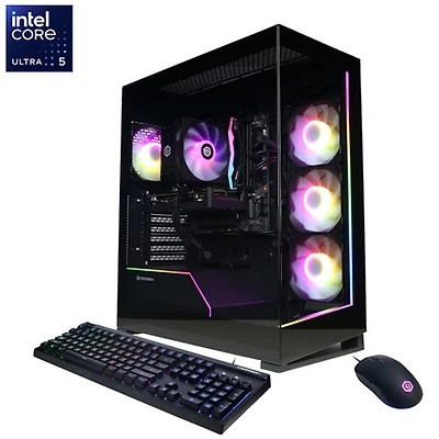 Ordinateur de jeu Gamer Xtreme de CyberPowerPC (Core Ultra 5 225F d'Intel/Mémoire vive 16 Go/SSD 2 To/GeForce RTX 5060 Ti/Windows 11) - Anglais