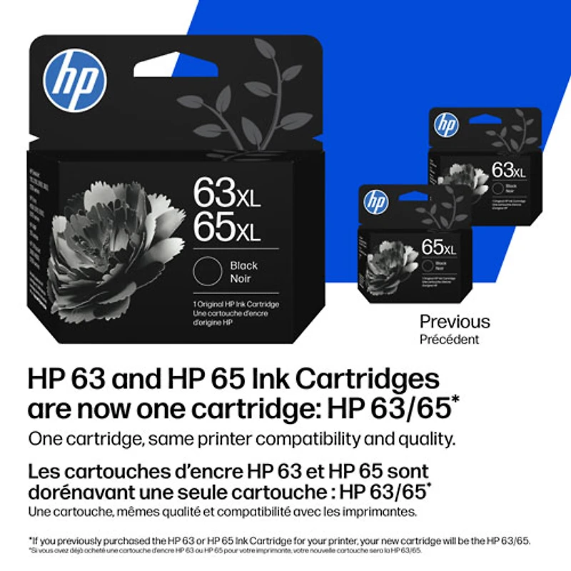 Cartouche d'encre noire 63XL/65XL de HP (B7RT5AN)