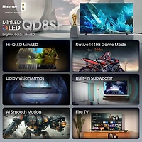 Hisense 50" QD8SF 4K UHD HDR Mini-LED QLED Fire TV Smart TV (50QD8SF) - 2026