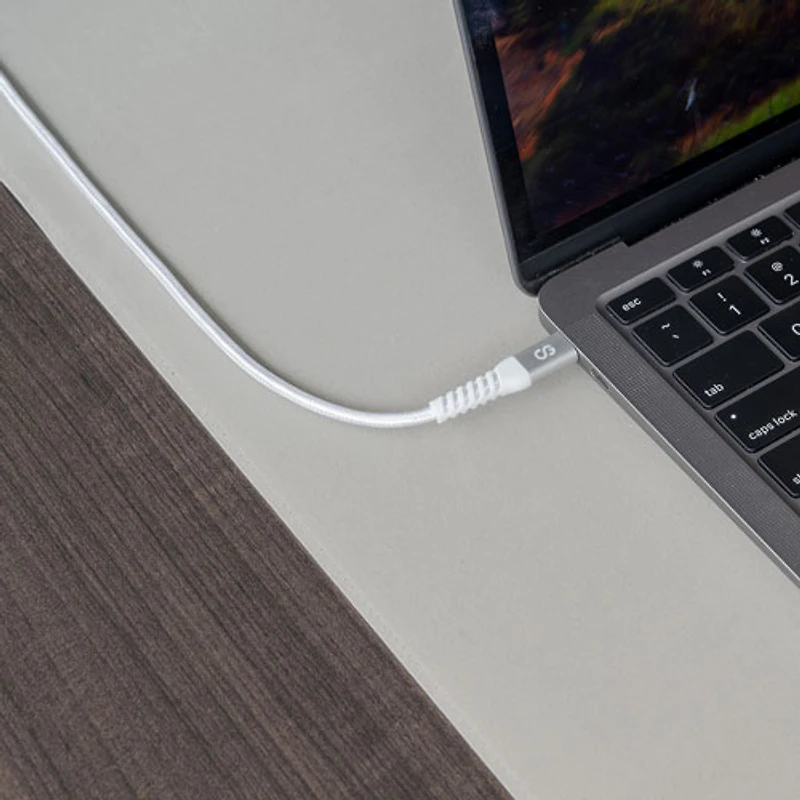 LOGiiX Vibrance XL 3m (9.84 ft.) Braided USB-C to USB-C Cable (LGX-13882) - White