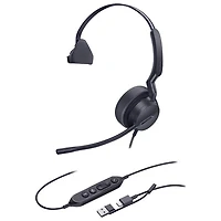 Casque d'écoute mono avec fil à suppression du bruit UH42 avec microphone de Yealink - Noir