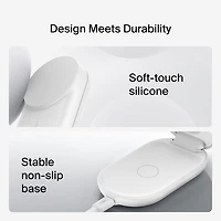 Belkin 3-in-1 25W Qi2 Wireless Charging Station with MagSafe - White