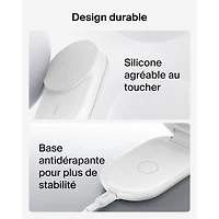 Belkin 3-in-1 25W Qi2 Wireless Charging Station with MagSafe - White