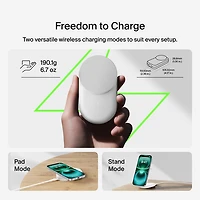 Belkin 3-in-1 25W Qi2 Wireless Charging Station with MagSafe - White