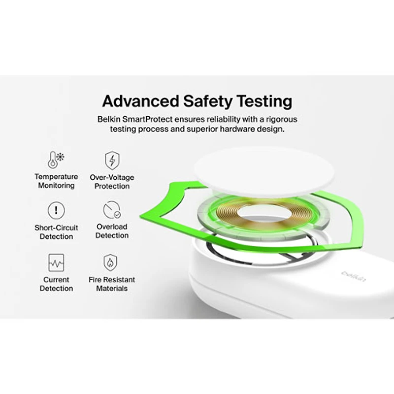 Belkin 3-in-1 25W Qi2 Wireless Charging Station with MagSafe - White