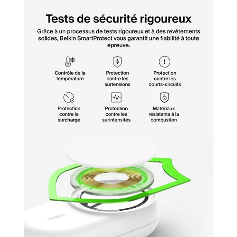 Belkin 3-in-1 25W Qi2 Wireless Charging Station with MagSafe - White