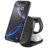 Belkin 3-in-1 25W Qi2 Wireless Charging Station with MagSafe - Black