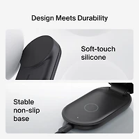 Belkin 3-in-1 25W Qi2 Wireless Charging Station with MagSafe - Black