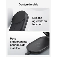 Belkin 3-in-1 25W Qi2 Wireless Charging Station with MagSafe - Black