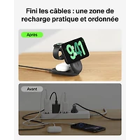 Belkin 3-in-1 25W Qi2 Wireless Charging Station with MagSafe - Black