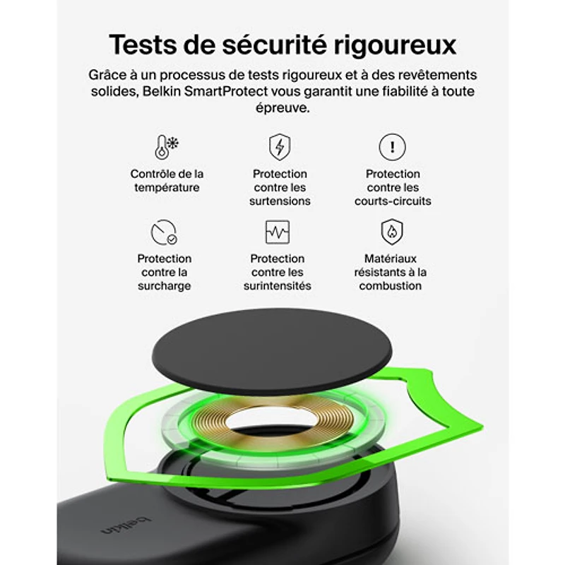 Belkin 3-in-1 25W Qi2 Wireless Charging Station with MagSafe - Black