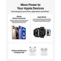 Belkin 3-in-1 25W Qi2 Wireless Charging Station with MagSafe - Black