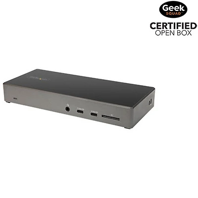 Boîte ouverte - Station d'accueil USB-C StarTech - Station d'accueil USB-C pour 3 moniteurs 4K avec DP 1.4 et DSC, 2 ports DisplayPort et 1 port HDMI (DK31C2DHSPD)