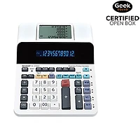 Open Box - Sharp Battery Power Printing Calculator - White (ELDP9001)