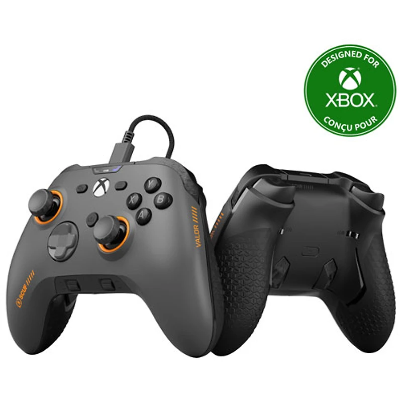 Manette avec fil performante avec magnétorésistance TMR Valor de SCUF pour Xbox Series X|S - Gris acier