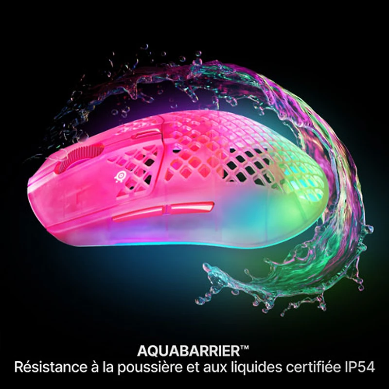 Souris de jeu Bluetooth de 26 000 ppp Aerox 3 de 2e génération de SteelSeries - Magenta